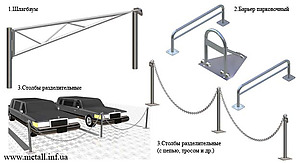 Оградительные столбики, парковочные столбики