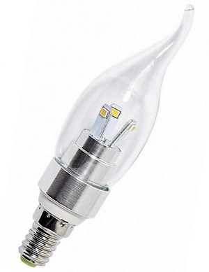 Светодиодная лампа, свеча 3Вт, цоколь Е14