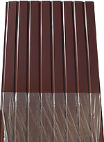 Профнастил ПС-8 Альбатрос, цвет: шоколад, 1,5м Х 0,95м, 9-ть волн, в пленке