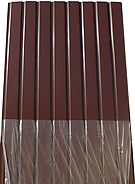 Профнастил ПС-8 Альбатрос, цвет: шоколад, 1,5м Х 0,95м, 9-ть волн, в пленке